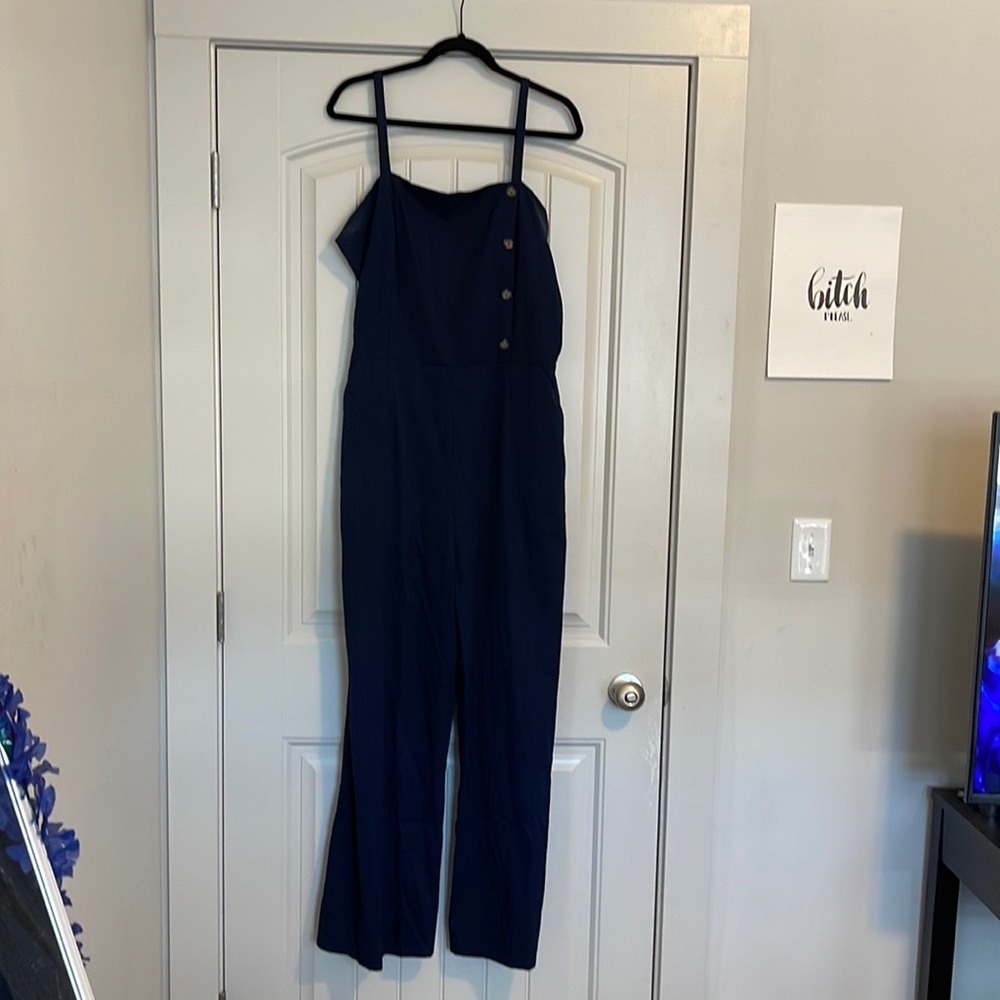 XL Maurice’s navy blue jumpsuit